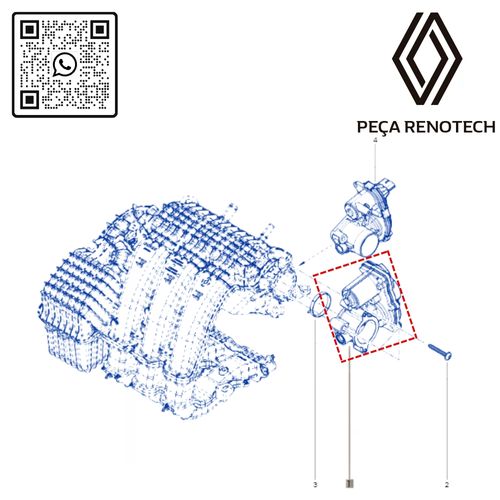 RN 161204-X 161204132R CORPO DE BORBOLETA MOT 1.0 12V B4D LOG IISAN II 8